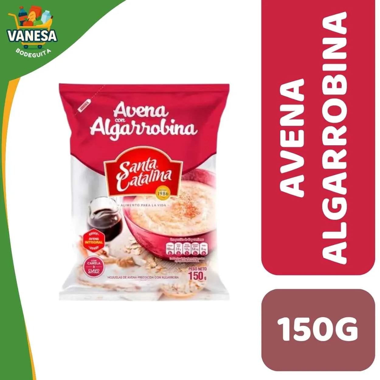 AVENA CON ALGARROBINA SANTA CATALINA 150G