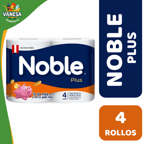 PAPEL NOBLE PLUS DOBLE HOJA 4 ROLLOS