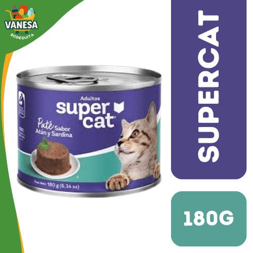 SUPER CAT PATE SABOR ATUN Y SARDINA 180G