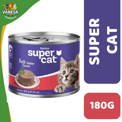 SUPER CAT PATE SABOR CARNE 180G