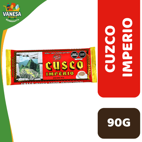 TABLETA CHOCOLATE CUSCO IMPERIO 90G