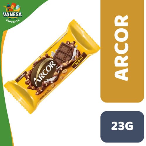 TABLETA DE CHOCOLATE CON MANI ARCOR 23G